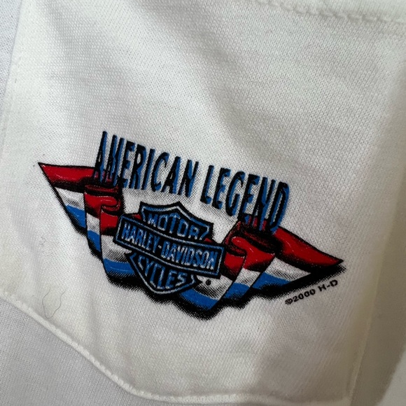 Vintage 90's Harley Davidson Large White VTG T-Shirt 1998 Stuart, Florida - Picture 3 of 6